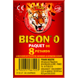 Pétards à Mèche 8 Pièces LE TIGRE® BISON N°0