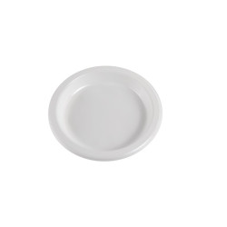Assiettes Rondes en Plastique Réutilisable Blanc 16,5cm - 100 Pièces
