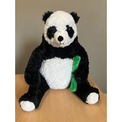 Peluche Géante Panda Avec Bambou 50cm