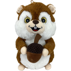 Peluche Ecureuil Debout Avec Noisette 21cm