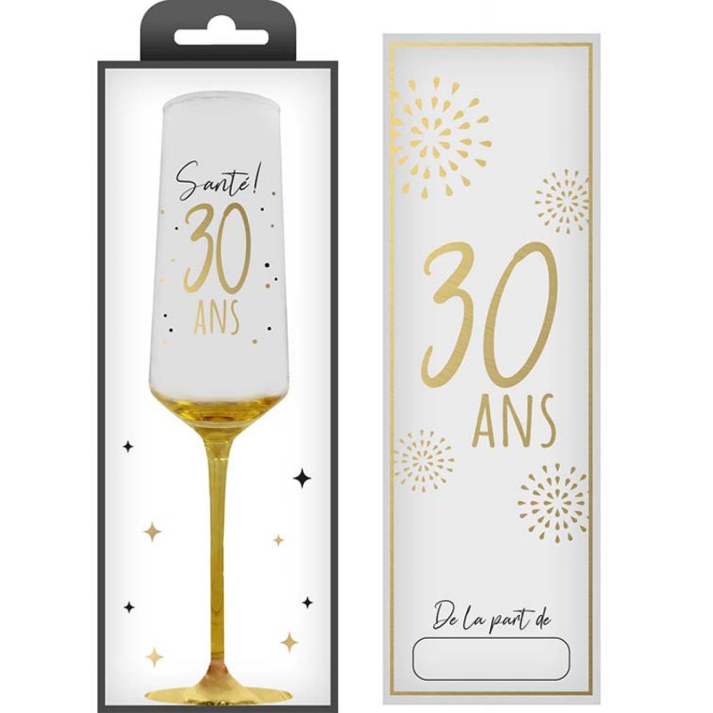 Flute à Champagne En Verre 30 Ans