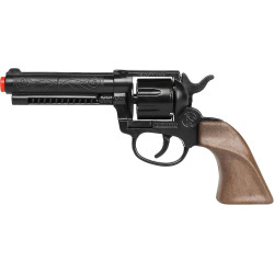 Revolver CowBoy 8 Coups Plastique et Métal Noir