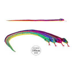 Peluche Serpent Multicolore Brillant Assortis 100cm