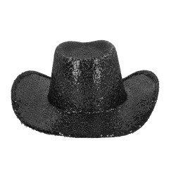 Chapeau de Cowgirl Rodéo Sequin Noir