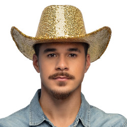 Chapeau de Cowgirl Rodéo Sequin Or