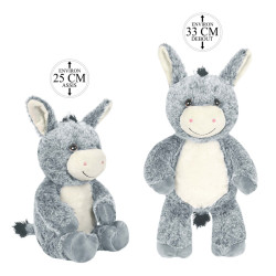 Peluche Âne Assis 25cm