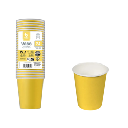 Verre En Carton 20 Jaune...
