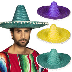 Chapeau Sombrero Mexicain Fermando Assortis 50cm