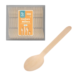 Cuillière En Bois - 100 Pièces