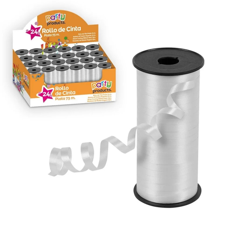 Bolduc Bobine Laminé Couleur Argent 5mm x 73 Mètres Bolduc Bobine Laminé Couleur Argent 5mm x 73 Mètres