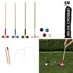 Jeu du Croquet en Bois 4 Joueurs