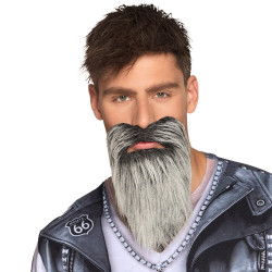 Barbe de Biker Poivre et Sel