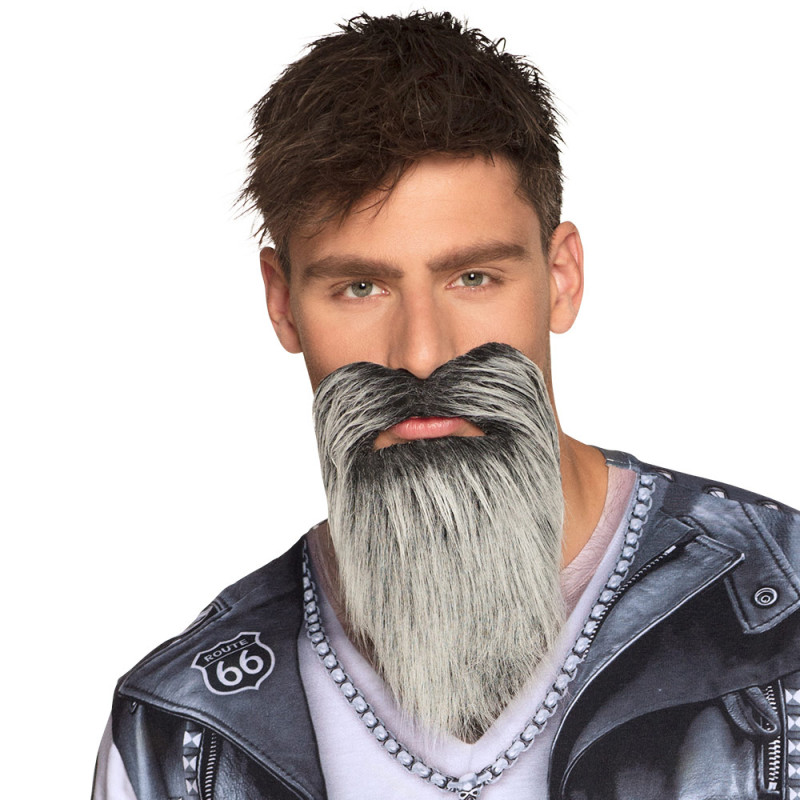 Barbe de Biker Poivre et Sel