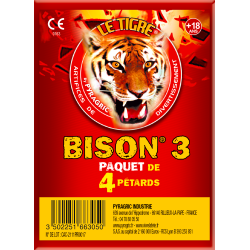 Pétards à Mèche 4 Pièces LE TIGRE® BISON N°3