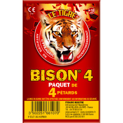 Pétards à Mèche 4 Pièces LE TIGRE® BISON N°4