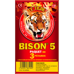 Pétards à Mèche 3 Pièces LE TIGRE® BISON N°5