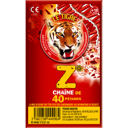 Pétards à Mèche Chaîne de 40 Coups LE TIGRE® Z