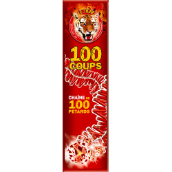 Pétards à Mèche Chaîne de 100 Coups LE TIGRE®