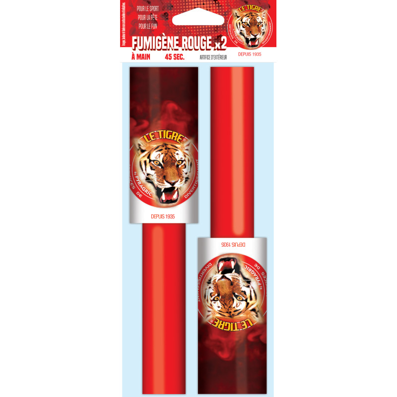 Fumigène à Main Rouge 2 Pièces 45 Secondes