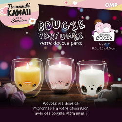 Bougie Parfumée Verre Double Paroi Kawaï