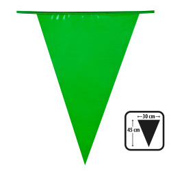 Guirlande Vert 10 Mètres Grands Fanions Triangulaires
