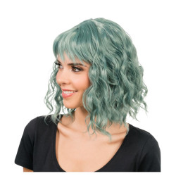 Perruque Tessa Cheveux Court Ondulés Vert
