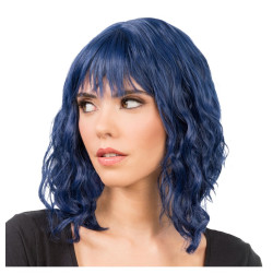 Perruque Tessa Cheveux Court Ondulés Bleu