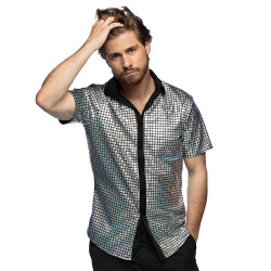 Chemise Disco Argent