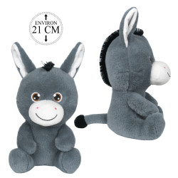 Peluche Âne Assis 21cm