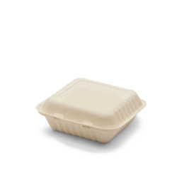 Boîte Refermable Snack En Canne à Sucre 434x203x43mm - 100 Pièces