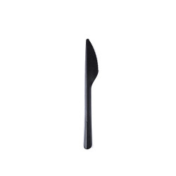 Couteaux En Plastique Réutilisable Noir - 25 Pièces