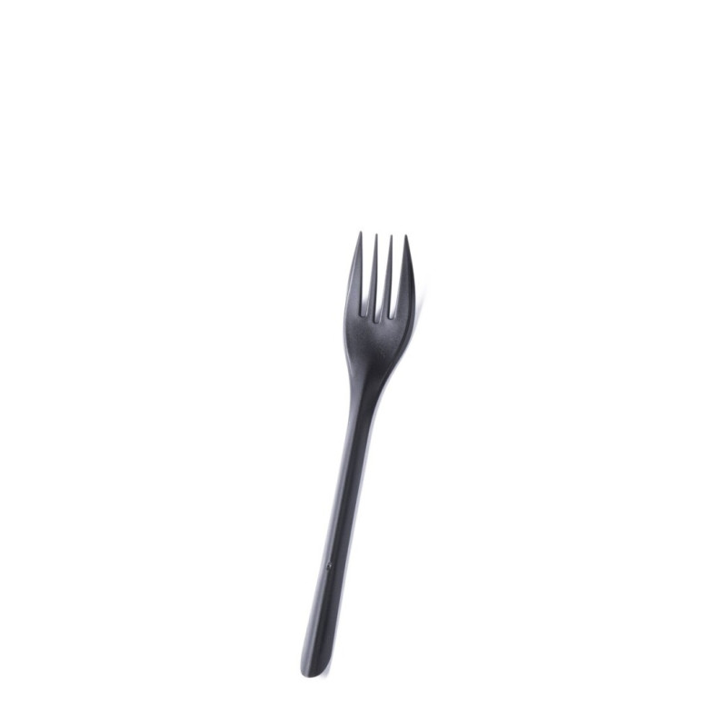 Fourchettes en Plastique Réutilisable Noir - 25 Pièces