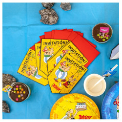 Cartes D'Invitations Anniversaire Astérix - 8 Pièces
