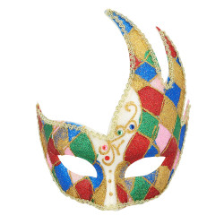 Loup Venitien Jester Pailletté