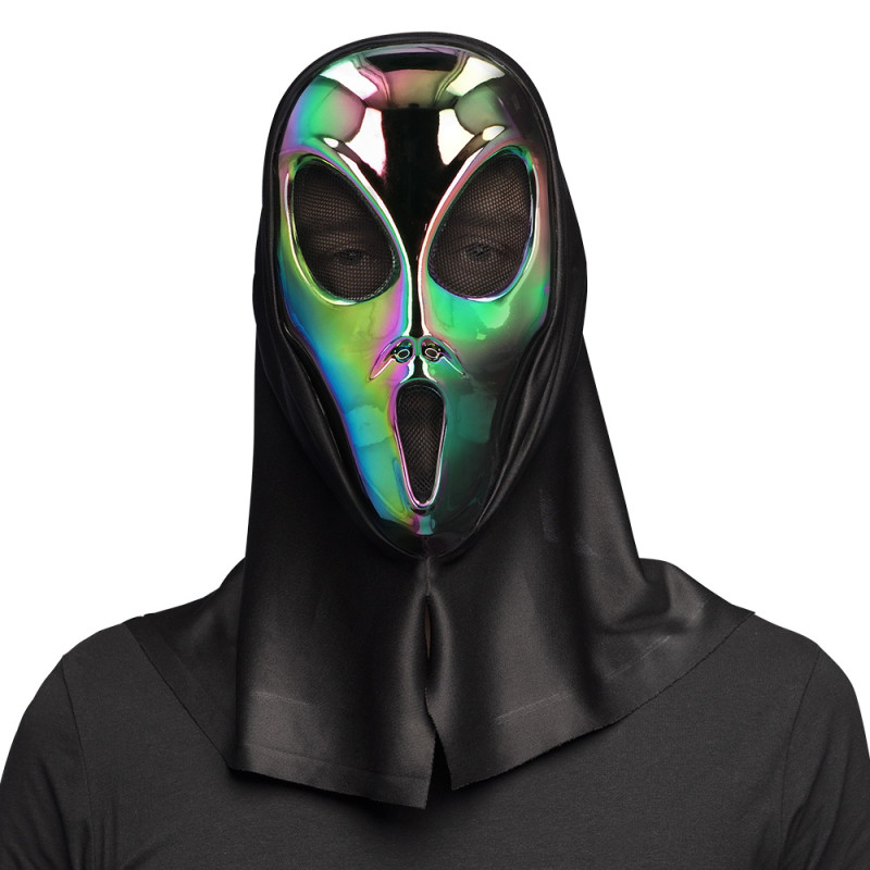 Masque En Plastique Cosmic Alien Avec Capuche Masque En Plastique Cosmic Alien Avec Capuche