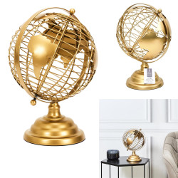 Globe Terrestre Métal Doré