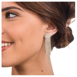 Boucles D'Oreilles Strass Or