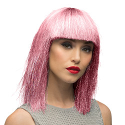Perruque Mi-Longue Crazy Rose
