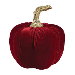 Citrouille En Velours Couleur Assortie 13cm