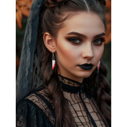 Boucles d'Oreilles Halloween Couteaux Ensanglantés