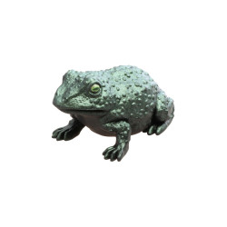 Crapaud En Plastique Vert Irisé 13cm