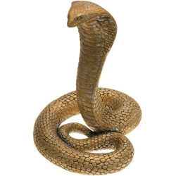 Cobra En Resine Doré