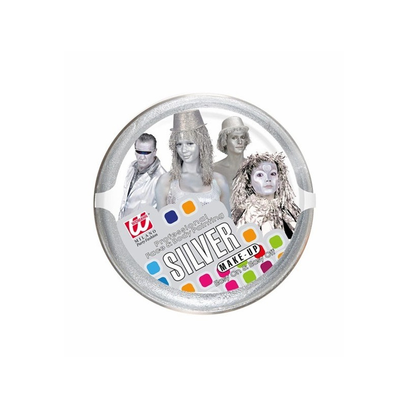 Pot De Maquillage à L'Eau Argent 25gr Pot De Maquillage à L'Eau Argent 25gr