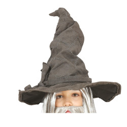 Chapeau de Sorcier Gris Luxe, Taille Enfant