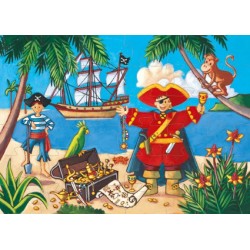 Puzzle Le pirate et son trésor 36 pièces - Djeco
