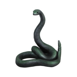 Serpent En Résine Vert Irisé