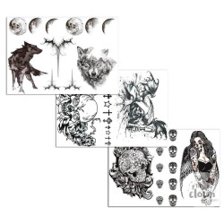 Tatouage Éphémère Halloween Modèles Assortis