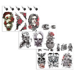 Tatouage Éphémère Halloween Modèles Assortis