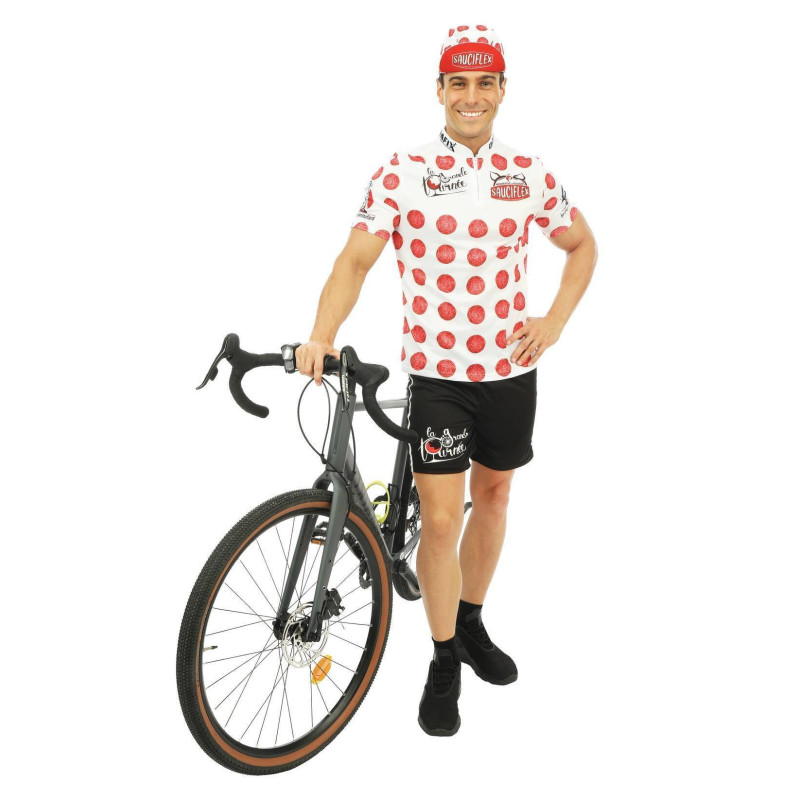 Déguisement De Cycliste Humoristique Blanc et Rouge