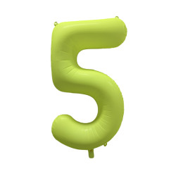 Ballon Chiffre Métallique Géant Jaune Fluo N° 5